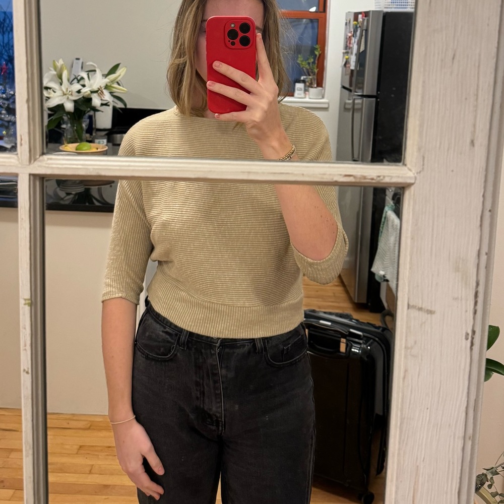 Tan Cotton Blouse